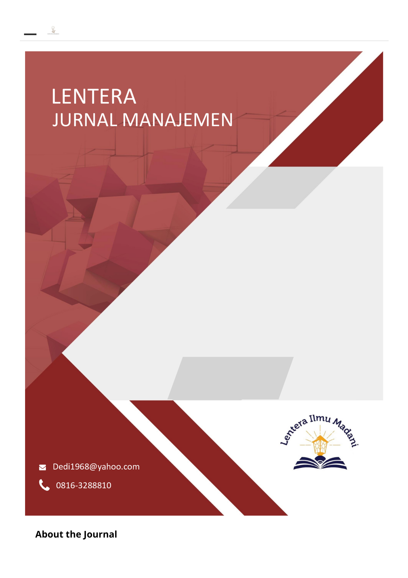 					View Vol. 4 No. 2 (2026): Lentera Jurnal Manajemen
				
